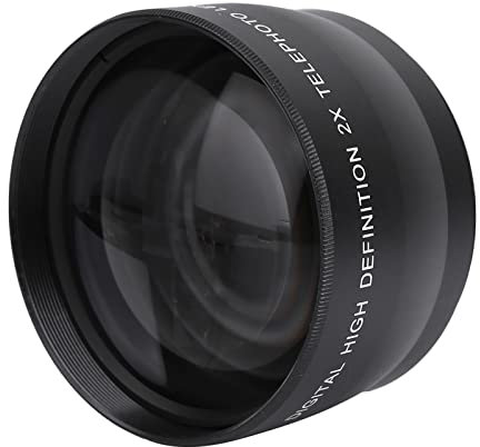 Generic 58 mm 2-fache Vergrößerung Universal-Telekonverter-Teleobjektiv für Kameras mit HD-Beschichtung, Festbrennweite, Fester Fokus, 2:1 Zoom, Optisches Glas