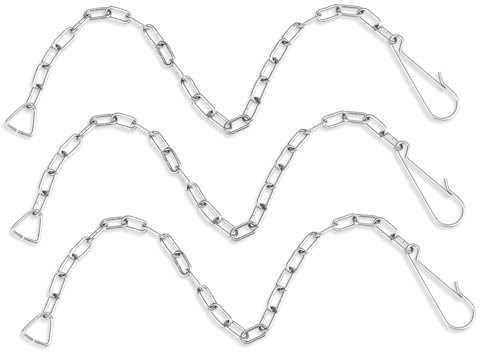 3 Pcs Toilet Bowl Chain Replacement Toilet Flapper Chain Stainless Steel Universal Flapper Chain Replacement Kit Toilet Lift Chain Replacement with Hook Toilet Pump Flush Flapper Chain