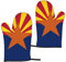 Ofenhandschuhe mit Arizona-Flagge, bedruckt, 1 Paar – hitzebeständige Ofenhandschuhe für Küche, Grillen, Mikrowelle, Backofen und Grill