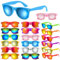 Morcheiong 20 pezzi occhiali da sole per feste al neon unisex stile retrò bomboniere compleanno spiaggia forniture per feste in piscina, 10 colori