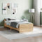 Festnight Bett 75x190 cm Holz Holzbett Massivholzbett Bettgestell mit Lattenrost Einzelbett Doppelbett Bettrahmen Jugendbett Sonoma Eiche