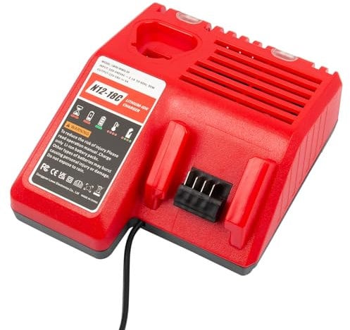 ASUNCELL M12 & M18 Multi Fast Charger for Milwaukee, Dual Port Lithium Battery Charger Compatible with Milwaukee M18 48-11-1840 48-11-2401 48-59-1812 48-11-2420 48-11-2440 48-11-1820 48-11-1850