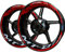 JAYWIS Felgenaufkleber Motorrad-Vorder- Und Hinterrad-Aufkleber, Nabenfelgen-Aufkleber, Wetterfest, Reflektierendes Streifenband Für Yamaha Mt 07 Mt07 Radaufkleber (Farbe : Rot)