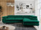 MKS MEBLE Ecksofa Sofa Grün, Wohnlandschaft L-Form mit Schlaffunktion und Bettkasten, Schlafsofa mit Bettkasten, Sofa mit Einstellbare Kopfstützen, Peter L - Grün Velvet - Rechts Grün