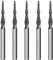 BALUGAEA 5 Stück Kugelkopffräser, konisch, 6mm Schaft, 2 Flöten, Fräser-Bit mit 2,0 mm Durchmesser (1,0 mm Radius), HRC55 Gesamtlänge 75mm CNC, 2D und 3D Gravierfräser für Holz