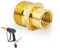 1 raccord de tuyau fileté M14 femelle vers M22 mâle en laiton haute pression pour nettoyeur haute pression Joint Rondelle Adaptateur de tuyau pour pistolet à eau de nettoyage de voiture