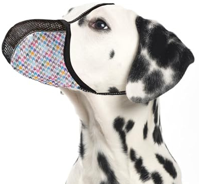 JOYPAWS Maulkorb L für große Hunde, verhindert Beißen, Kauen, Bellen. Weiches Air-Mesh, reflektierend, verstellbar, voller Schutz für Fellpflege & Schnüffeln, Farbe L