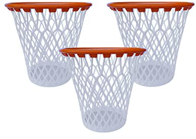 Cool Box Papelera Basket Lovers - Lavable - Resitente - Reciclable - REF. 0675- Ideal para decorar tu habitación y convertir en una campo de Baloncesto tus ratos de ocio. (3 Papeleras)