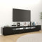 Homgoday Mueble para TV Moderno Mueble para TV con Iluminación LED RGB para TV con Luces Ambientales para Sala de Estar y Dormitorio Negro 260x35x40 cm