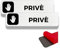 FloraVigo Plaque de porte privée, 2 panneaux de propriété privée, 19×5 cm, aluminium brossé, épaisseur 2 mm, intérieur/extérieur, étanche, avec autocollant (Privé)