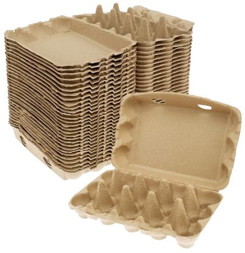 JEJUWE 450 x Half Dozen Egg Boxes x 30 Pieces 3x5 Style Egg Cartons, Traditional Fibre Eggs Box, Reusable and Biodegradable. Packs are Designed to Take Chicken Eggs from Small to Extra Large
