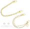 2Pcs Phone Wristlet Strap Decoration, Gold Pearl Heart Wristlet Strap Phone Chain Wristlet Decor Phone Charms Strap Wrist Lanyard, Chain Cell Phone Wrist Strap for Phone Case Wallet Camera Supplies