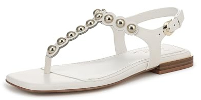 Naturalizer Women's Flat Thong Sandal Nara Walking Shoes White Medium Fit UK 7