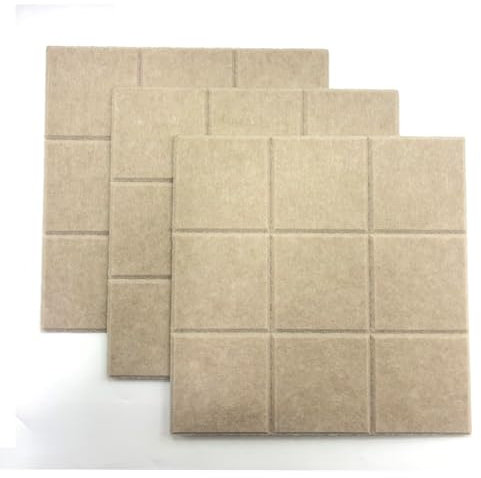Individuell zusammensetzbare Pinnwand aus Filz nach Farbe, 3 Stück 30 x 30 cm selbstklebende Korktafel, 0,9 cm Notizen, Kalender, Bildertafel für Büro, Wohnzimmer, Schlafzimmer (Helles Kamel)