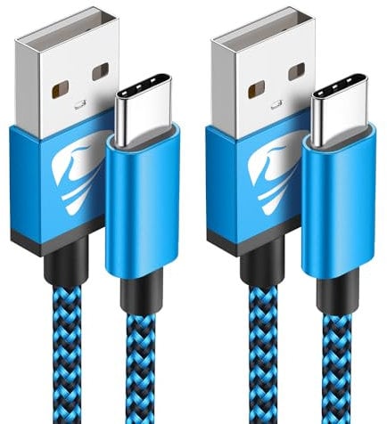 Yosou USB C Charger Cable 3M 2Pack USB A to USB C Type C Charger Fast Charging 3A Lead Nylon Braided for Samsung Galaxy S22 S21 S20 fe S10 A14 A13 A54,Huawei,Google Pixel 8 7 6 6a,Xiaomi, PS5,Switch