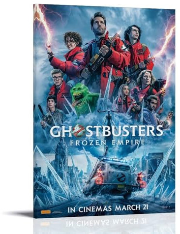 YRAEYWAER Poster Ghostbusters Frozen Empire (3), ästhetische Dekoration, Wohnzimmer, modern, Familie, Schlafzimmer, Wohnzimmer, Wandkunst, Dekoration, Poster, 30 x 45 cm, Rahmenstil
