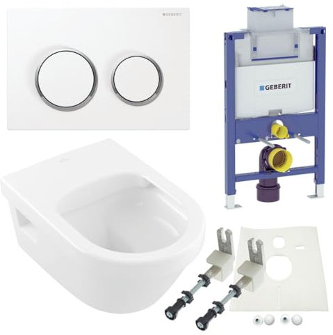 Vorwandelement Spülkasten Omega 82 cm Architectura WC spülrandlos Betätigungsplatte WC Sitz SoftClose Set