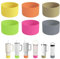 IOXXL 6Pcs Silicone Tumbler Boots for Stanley/Simple Modern/Owala/Yeti, Fits Hydro Flask 12-24oz Water Bottles 2.8-3in Bottom Protector (Set2)