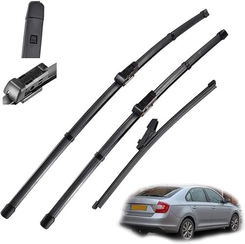 Scheibenwischer für Windschutzscheibe, für 24 + 16 + 16 LHD Skoda Für Rapid 2012 2013 2014 2015 2016–2022, verbesserte Klarheit, einfacher Austausch, für alle Jahreszeiten