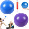 3 Stück Gymnastikball Klein Pilates-Ball, Soft Yoga Ball, 22-25cmBall mit Aufblasbarem Strohhalm, Rutschfester Gymnastikball, Kleiner Pilates-ball für Yoga, Zuhause, Balance, Physiotherapie