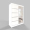 Gaba furniture 120 cm White Sliding Door Wardrobe with Mirror Width 100/120/150 cm Bedroom Wardrobe with Hanging Rail and Shelves Colours White/Black/Sonoma