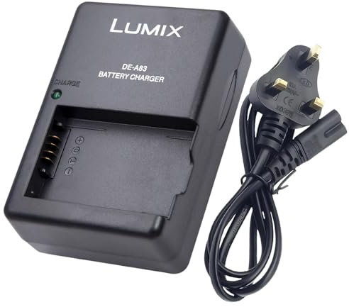 DE-A83 DMW-BMB9 Battery Charger for Panasonic DE-A84 Charger Lumix DC-FZ80, DC-FZ80D, DMC-FZ40K, DMC-FZ45K, DMC-FZ47K, DMC-FZ48K, DMC-FZ60, DMC-FZ70, DMC-FZ100, DMC-FZ15 Cameras & 120cm AC Cord