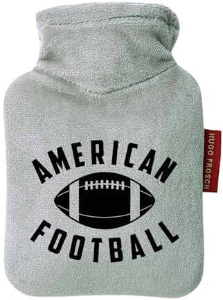 Huuraa Wärmflasche American Football Ball Geschenk | Veloursbezug Geschenkidee mit Motiv Auslaufsicher mit waschbarem Bezug
