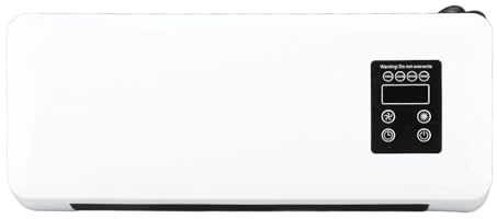 Xixian Chauffage de Pièce Murale à 1500W, Machine à Chauffage et Refroidissement Rapide avec un Porte-séchage à Télécommande pour Salle de Bain pour la Chambre, Idéale pour une (Plug UE 220V)