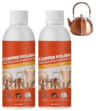 Brass Copper Cleaner Polish Spray – 100ml Multi-Purpose Metal Polish for Brass, Copper & Stainless Steel – Gently Cleans and Removes Tarnish from Pots and Pans (2)