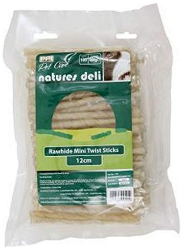 PPI 12cm Rawhide Mini Twist Sticks 100 Pk [SNG] 600g