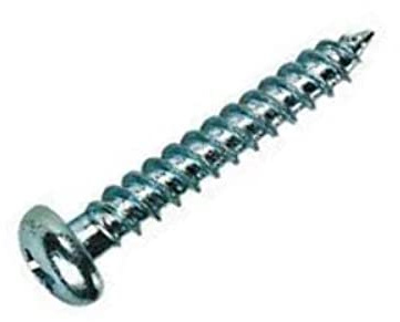 TIMCO PZ1 Round BZP Twin Woodscrews - 4 x 1/2 - Zinc Plated - Box of 200