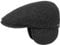 Stetson Kent Wool Ohrenklappen Flatcap Herren - Made in EU - Schiebermütze mit Ohrenklappen - Flat Cap mit Kaschmir - Ohrenmütze Herbst/Winter - Schirmmütze anthrazit XL (60-61 cm)
