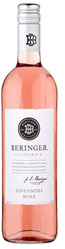Beringer Classic White Zinfandel Rosé Wine (Case of 6 x 75cl Bottles)