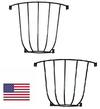 Corner Hay Rack: Pack of 2 Versatile Horse Feeder Corner Feeder and Blanket Holder, Ideal for Horses and Goats Heavy Duty Steel Construction Made in the USA