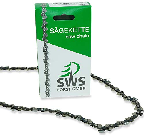SWS Forst GmbH Sägekette mit Halbmeißelzahn - 64 Treibglieder - geringer Materialverschleiß - hohe Lebensdauer - gehärteter Nietflansch - spezielles Stanzverfahren - perfekt für jede Forstarbeit