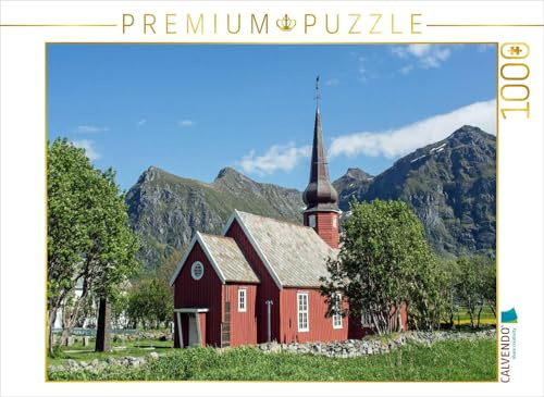 CALVENDO Puzzle EIN Motiv aus dem Kalender Die schönsten Kirchen der Lofoten | 1000 Teile Lege-Größe 64 x 48 cm Foto-Puzzle für glückliche Stunden