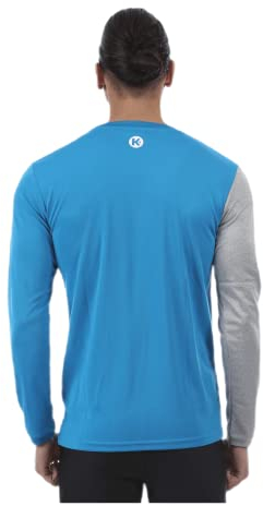 Kempa Herren Core 2.0 Langarmshirt, kempablau/Dark grau melan, M