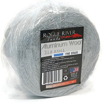 Rogue River Tools Rouleau de laine d'aluminium (qualité fine) – Rouleau de 0,5 kg – Nettoyage doux et poli