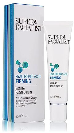 Super Facialist Hyaluronic Acid Firming Intense Anti-Ageing Serum - Enriched with Calcium & Copper for Fine Lines & Wrinkles, Vegan Friendly Anti Ageing Face Cream for Youthful Skin, 30ml