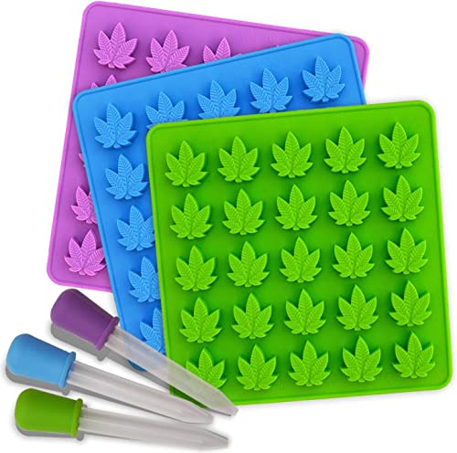 Gummy Leaf Silicone Candy Mold Party Novelty Gift - 3 Pack