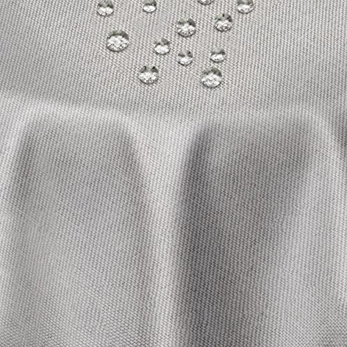 DecoHomeTextil Leinen Optik Tischdecke, Oval 160 x 260 cm Hellgrau, wasserabweisend, fleckenabweisend, abwaschbar, Lotuseffekt, bügelfrei