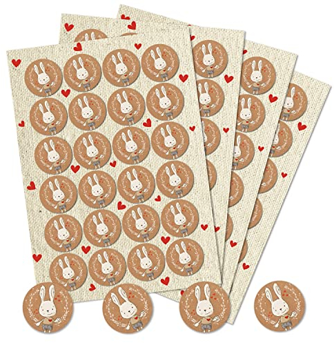 Logbuch-Verlag 96 Osterhase Aufkleber Osteraufkleber Hase Sticker Häschen Ohren Geschenk Deko