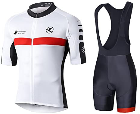 UGLY FROG Completo Uomo, Maglia Ciclismo con Salopette, Abbigliamento Striscia Riflettente e Tasche posteriori, Estivo