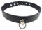 Gletscherlicht Halsband mit kleinem O-Ring 13mm, Lederhalsband mit kleinem Ring der O aus schwarzem Leder, Modeschmuck, Style: Gothic SM Sub Bottom Halsband