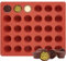 JOERSH Mini molde de silicona para taza de mantequilla de maní para bomba de grasa cetogénica, chocolate oscuro, 30 cavidades