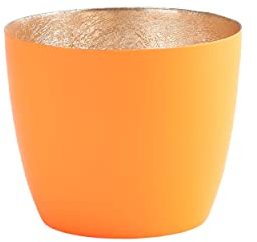 Gift Company Windlicht Madras M, Teelichthalter, Kerzenhalter, Eisen, Neon Orange, 8.5 cm, 1092504085