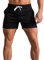 Panegy Herren Sweatshorts Kurze Jogginghose Baumwolle Relaxshorts Atmungsaktive Sport Shorts für Joggen Yoga Training Schwarz L