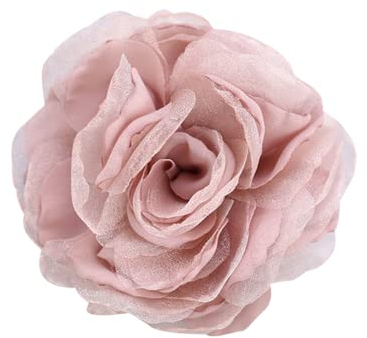 KABELIF Damen Rose Blume Brosche,Blume Ansteckblume, Blume Haarspange, Haarclip Blume, Rosen Haarnadeln Haarblume Haarblüte Haarschmuck 8CM (Pink)