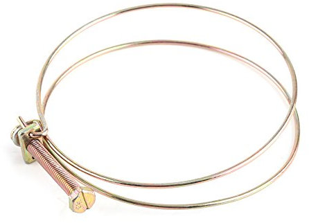 YWBL-WH 10 Pièces Colliers de Serrage Double Fil Collier de Serrage, Colliers de Serrage Réglables avec Vis Boulons de Verrouillage, Fer zingué, Colliers de Serrage (100 mm (94-100))