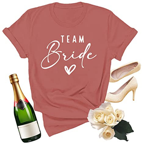 Pojah JGA T-Shirt Donna, Maglietta Sposa, Team Bride, Squadra Sposa